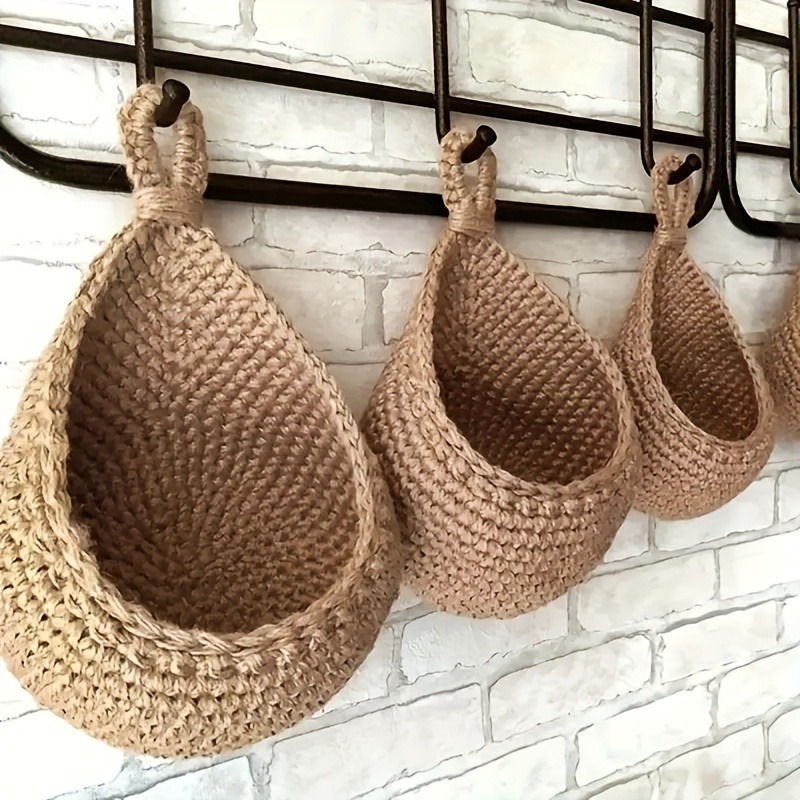 Woven Basket Set - 3 قطعة/المجموعة مكرامية سلة فواكه مثبتة