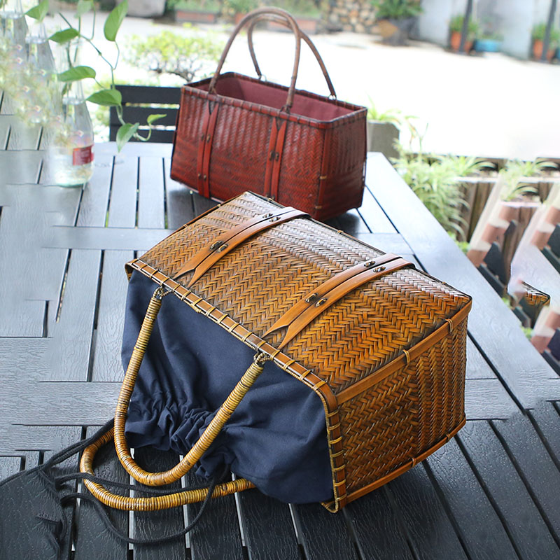 حقائب اليد النسائية الفاخرة مص - مراجعة Woven Basket Set وسعره
