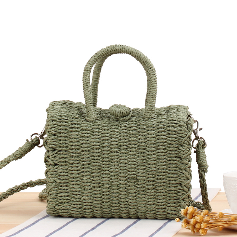 حقيبة شاطئ صيفية من القش للنسا - مراجعة Woven Basket Set وسعره