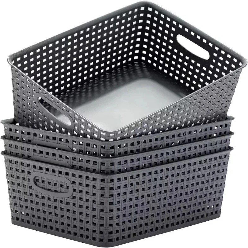 صندوق تخزين بلاستيكي منسوج جان - مراجعة Woven Basket Set وسعره