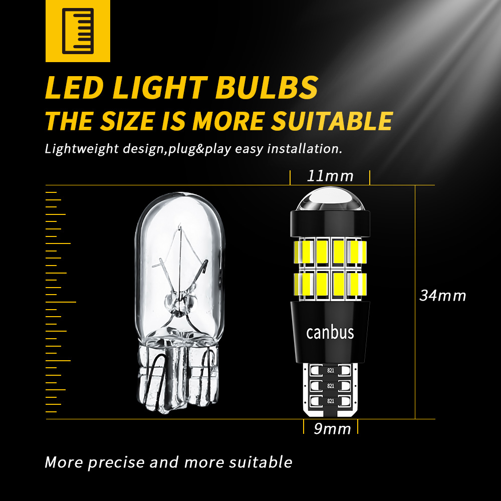 DXZ 2 قطعة W5W T10 LED لمبات ع - مراجعة Interior Design Icon وسعره