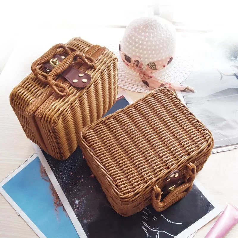 صندوق تشطيب يشبه الروطان، سلة  - مراجعة Woven Basket Set وسعره