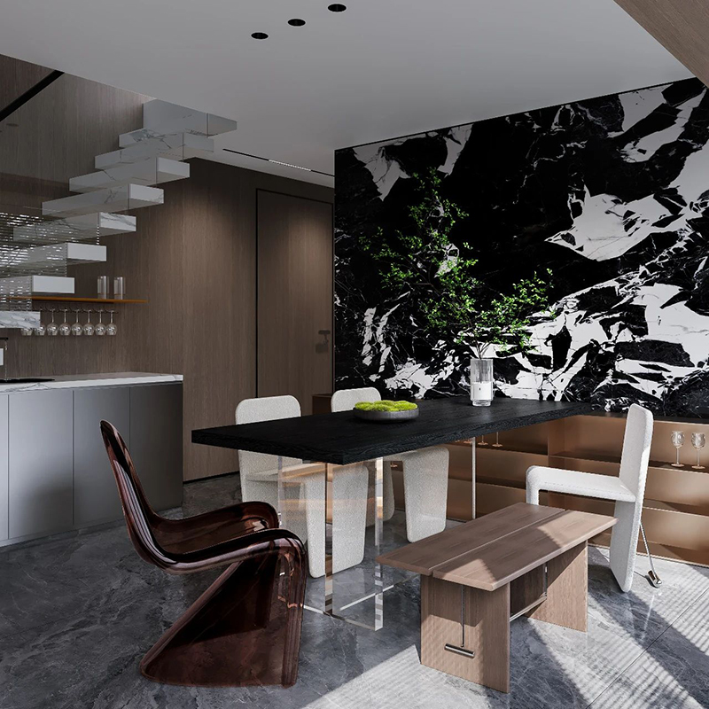 تصميم داخلي للفيلا حديث ثلاثي  - مراجعة Interior Design Build وسعره
