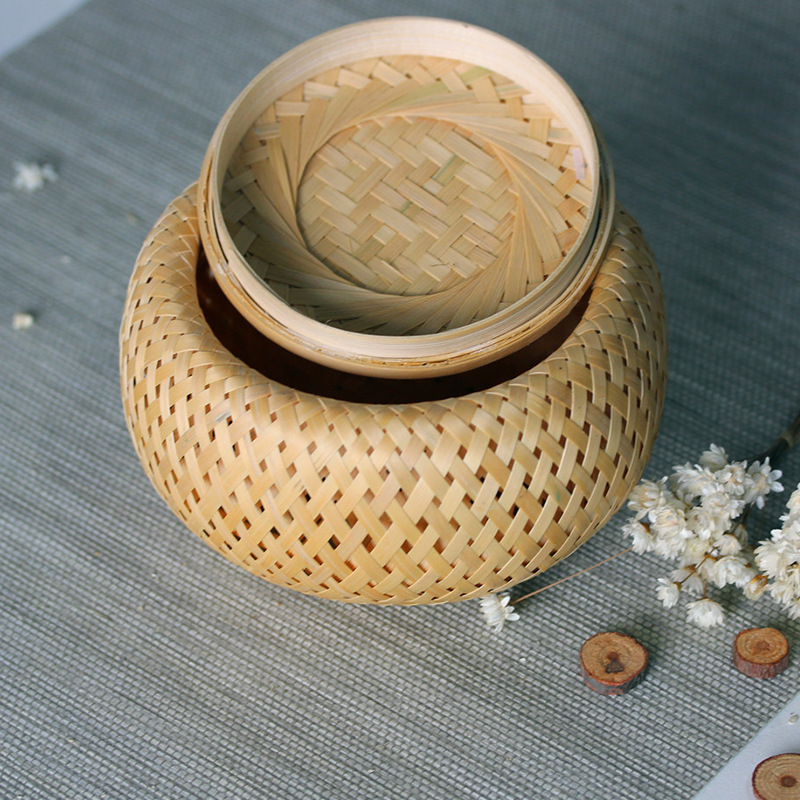 سلة صغيرة منسوجة من الخيزران ب - مراجعة Woven Basket Set وسعره