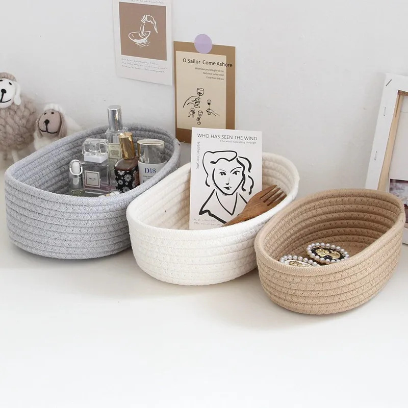 الشمال القطن حبل المنسوجة سلات - مراجعة Woven Basket Set وسعره